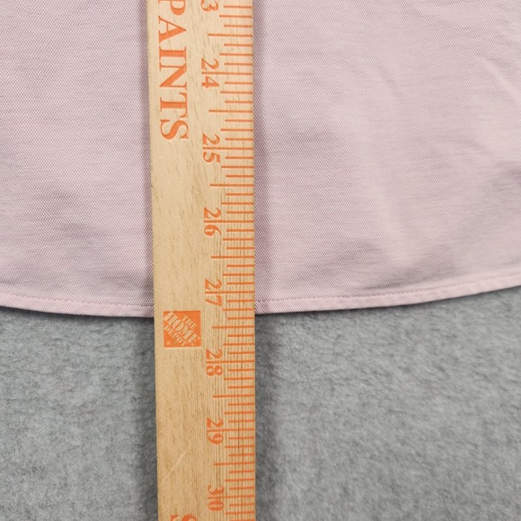 Lululemon Commission Shirt Mens Medium Button Front Pink Long Sleeve Stretch - Picture 9 of 11